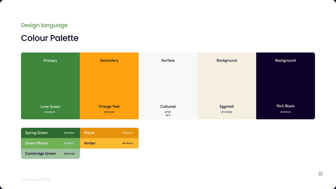 Design Language — Colour Palette