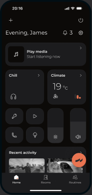 Dashboard features in dark mode